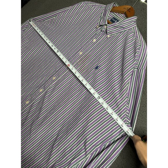Ralph Lauren Shirt Mens 2XL Blake Button Down Long Sleeve Stripe Dress Casual - Picture 9 of 11